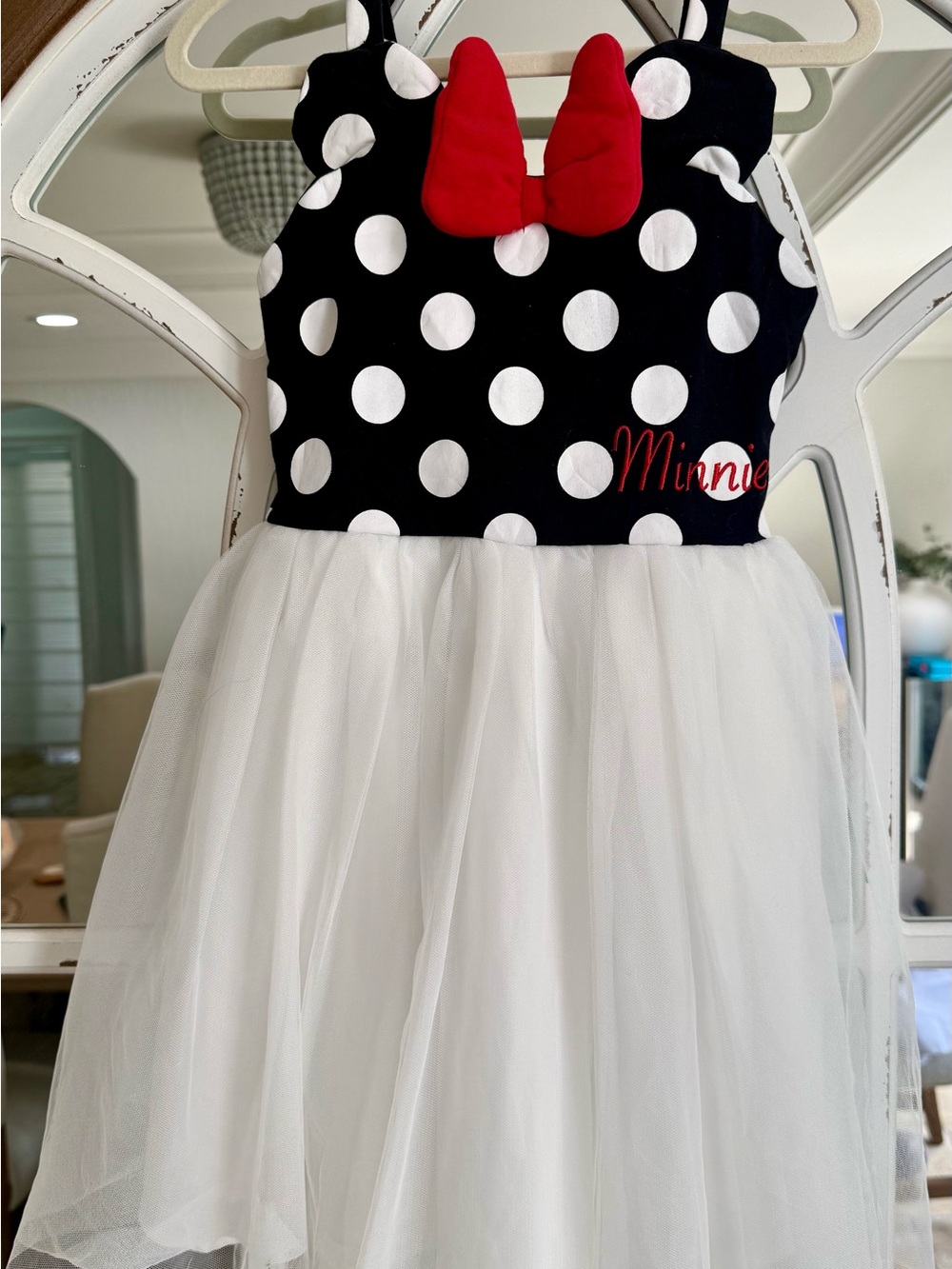 Disney Polka Dot Tulle Dress in Black, White & Red